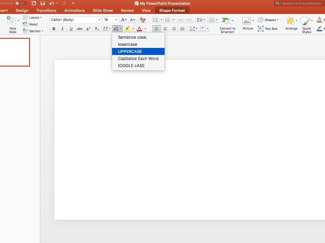 shortcut keys for powerpoint on mac